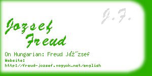 jozsef freud business card